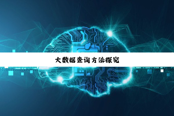 大数据查询方法探究